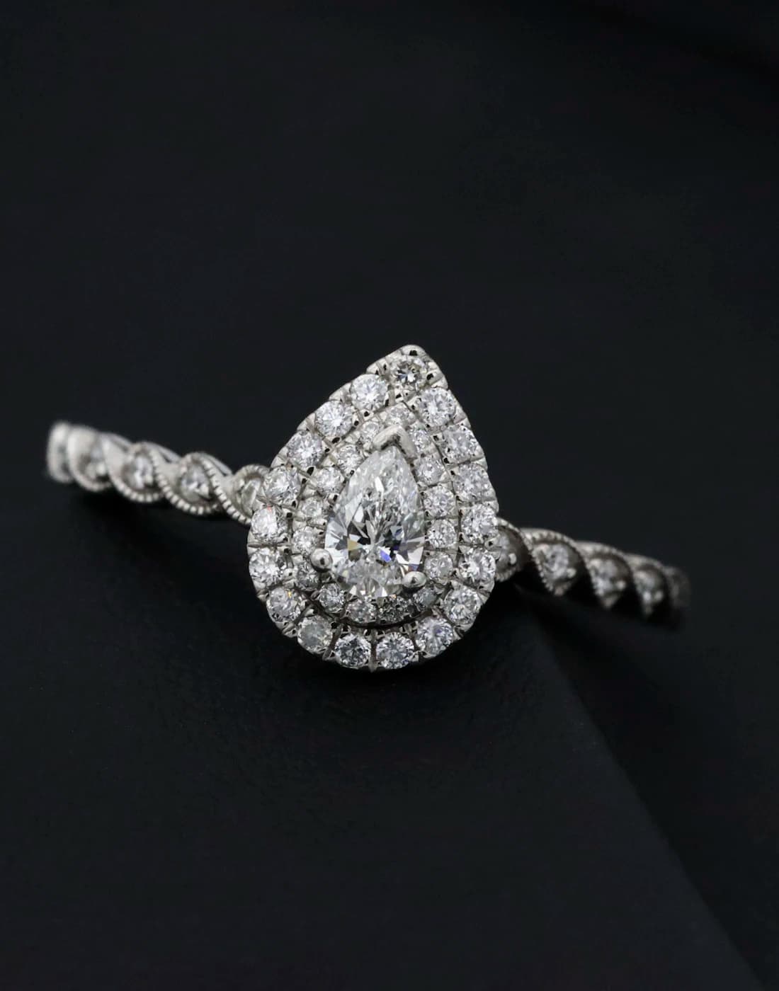 Emerald Halo Diamond Pendant